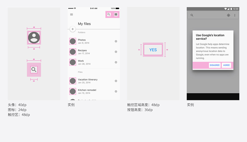 觸控區域尺寸 Touch target size