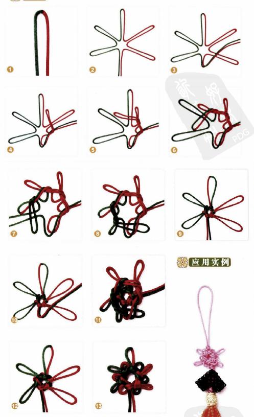 新手入門細繩手鏈編法(史上最全的手繩手鏈基本編法)(44)