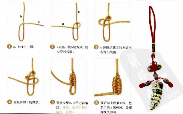 新手入門細繩手鏈編法(史上最全的手繩手鏈基本編法)(10)
