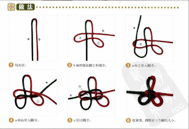 新手入門細繩手鏈編法(史上最全的手繩手鏈基本編法)(41)
