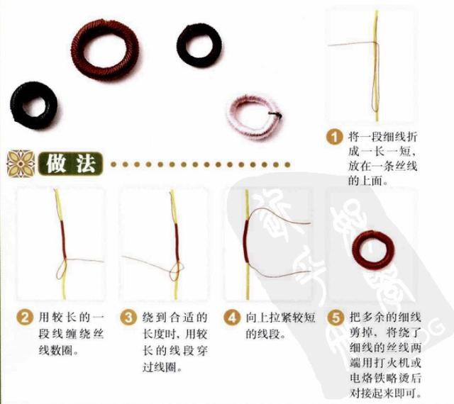 新手入門細繩手鏈編法(史上最全的手繩手鏈基本編法)(48)