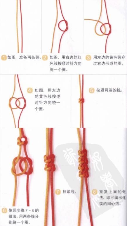 新手入門細繩手鏈編法(史上最全的手繩手鏈基本編法)(17)