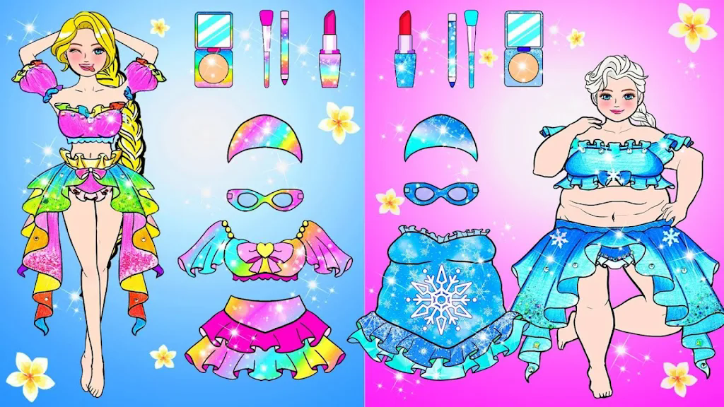 絕美的娃娃女孩換裝