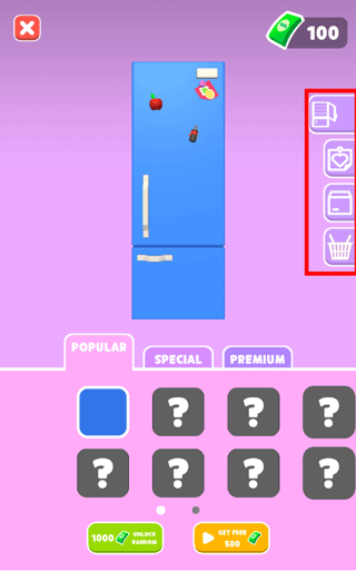 把冰箱裝滿無限金幣