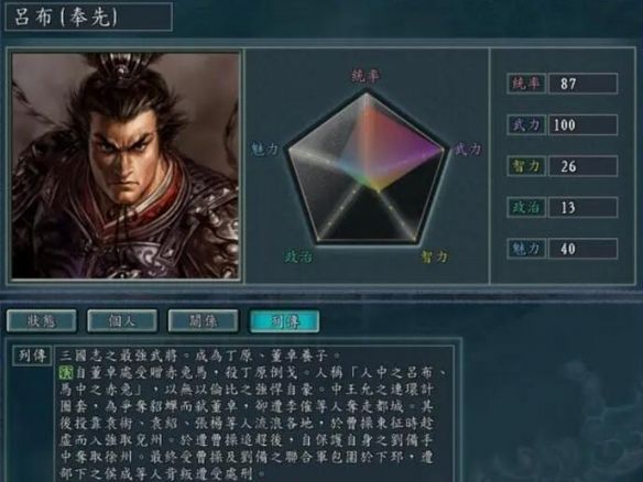 三國志11武力最高的是誰-三國志11武將武力數據排行