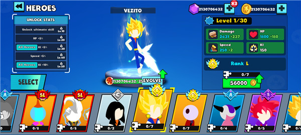 火柴人戰士暗影戰斗無限金幣