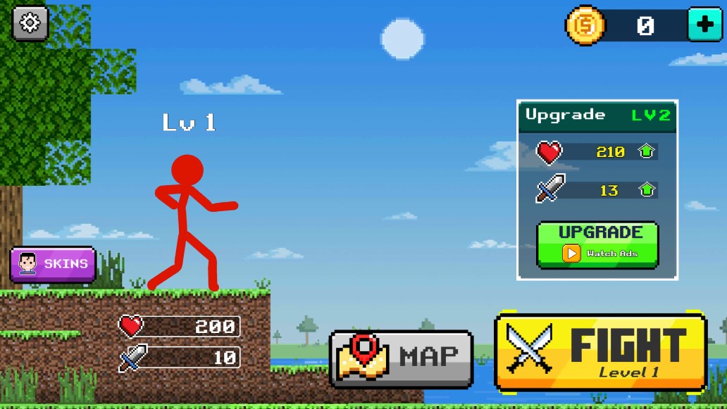 像素火柴人戰爭無限金幣版