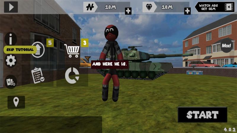 火柴人繩索英雄無敵版(Stickman Rope Hero)