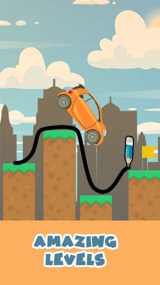 畫線橋梁拯救汽車(draw bridge)