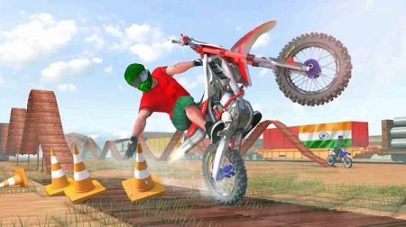 街機摩托車(Modern Bike Stunt Racing - Moto Bike Shooting Game)