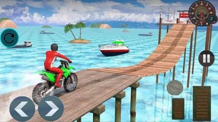 街機摩托車(Modern Bike Stunt Racing - Moto Bike Shooting Game)