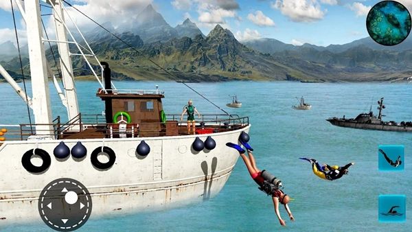 水肺潛水員游泳寶藏(scuba diver treasure hunt)