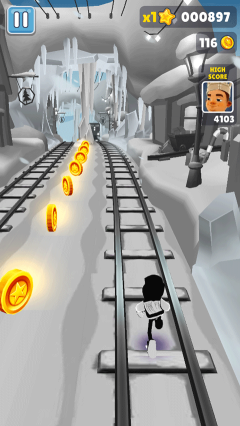 地鐵跑酷黑白北極版本(黑白北極)