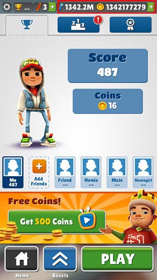 地鐵跑酷國際服全皮膚全滑板解鎖版(Subway Surf)