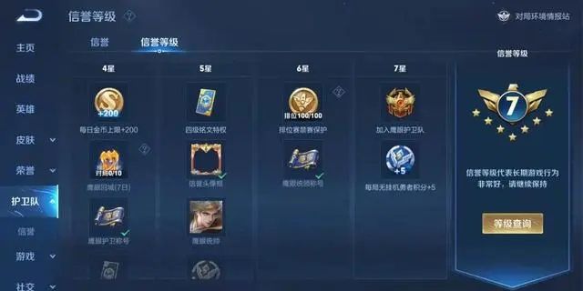 王者榮耀信譽(yù)等級(jí)如何升到七級(jí)